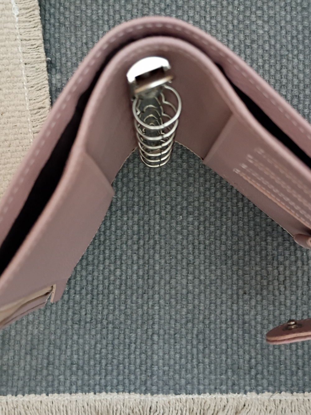 A7 Budget Binder Cash Envelope Wallet Dusty Rose Pink 6 Ring Planner Organizer - Picture 3 of 6